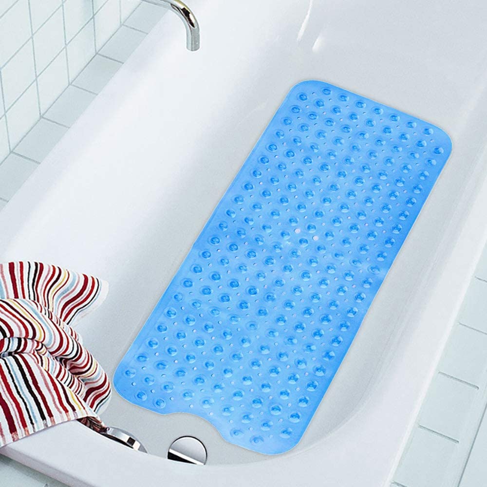 Alfombrilla de baño antideslizante para bañera y ducha de tamaño  personalizado con desagüe de lufa para zonas húmedas, lavable a máquina, de  secado