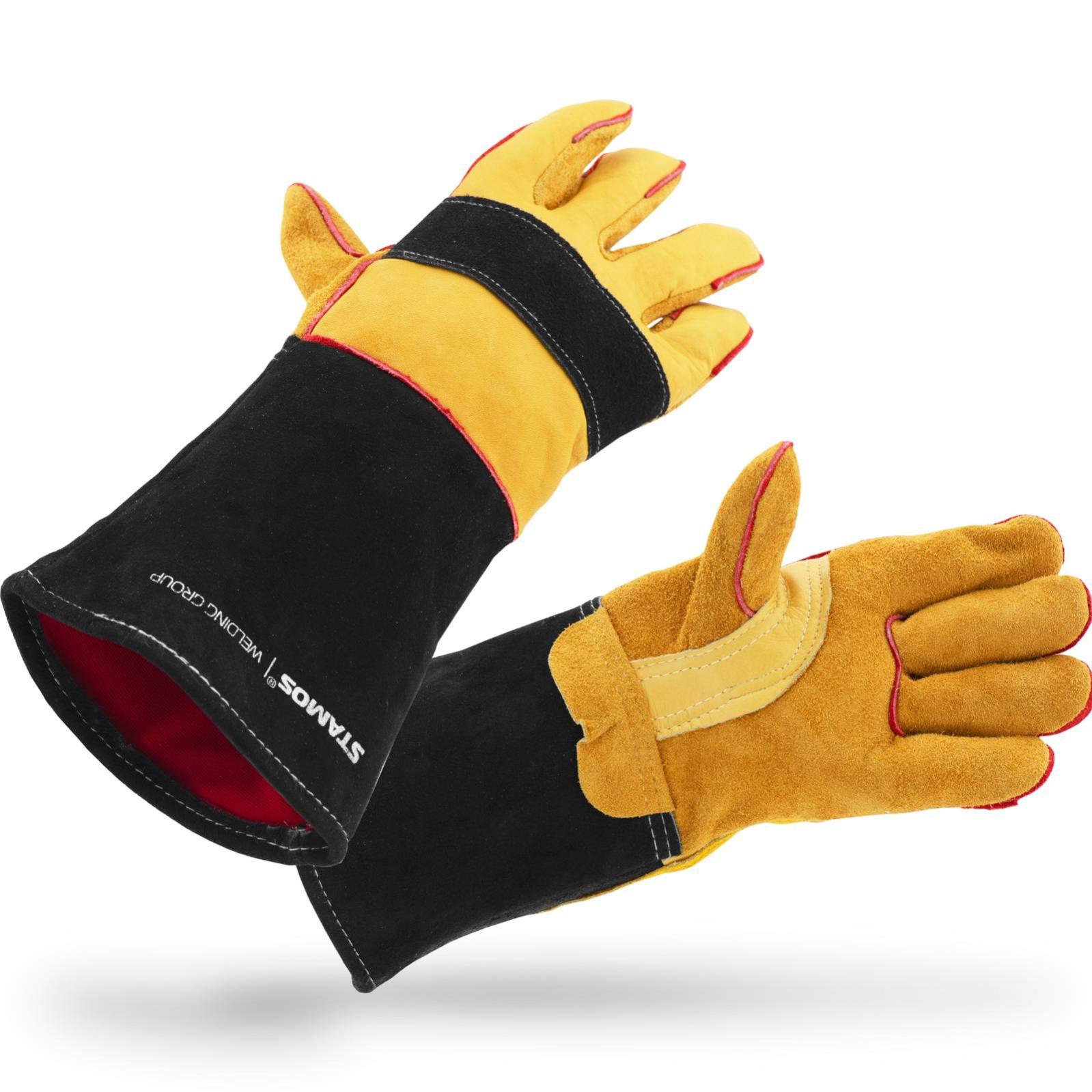 Gants De Soudeur Taille XXL - Avec Doublure Coton - Protection Thermique & Mécanique