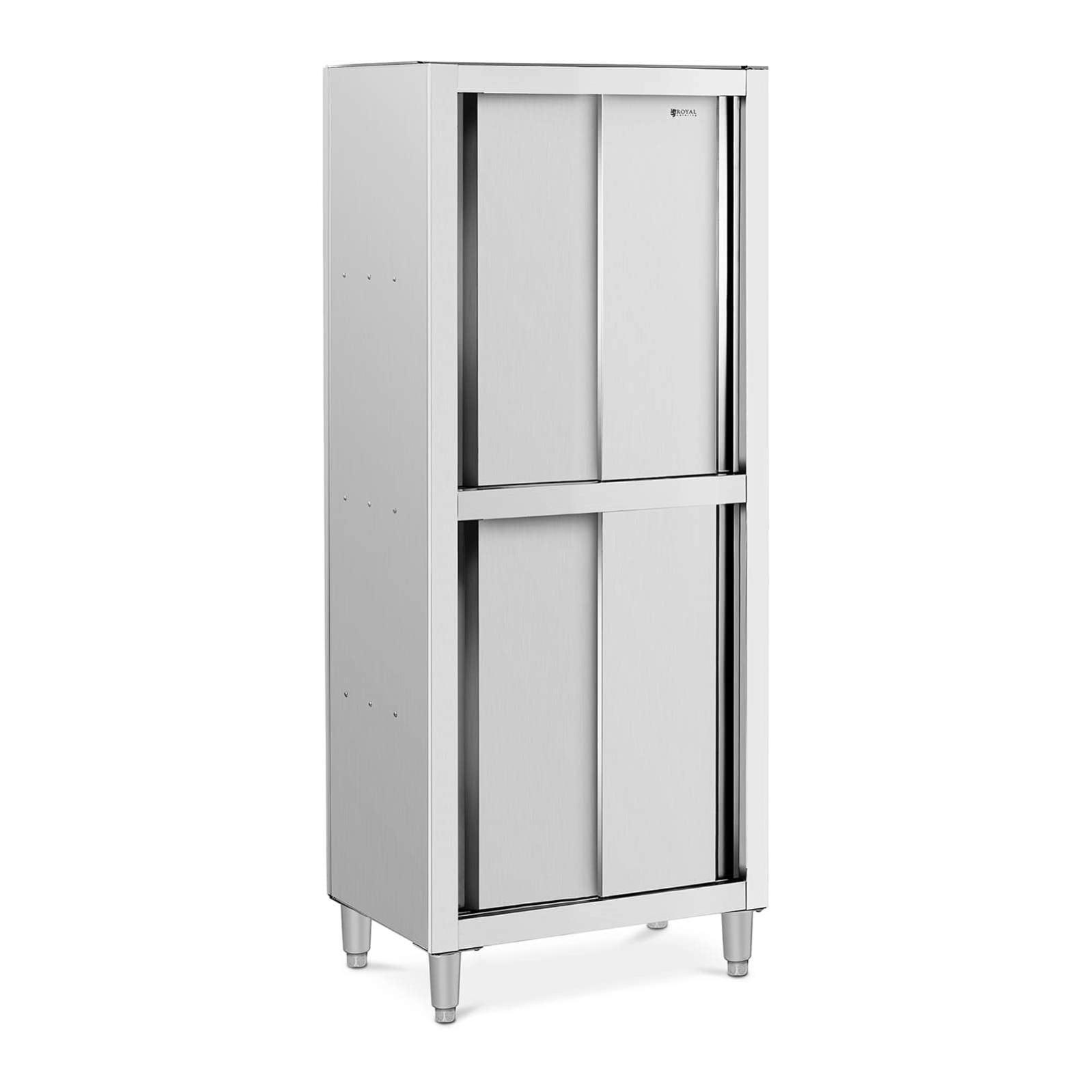Armoire Sur Pied En Inox Meuble Cuisine Portes Coulissantes Largeur 80 cm Leroy Merlin