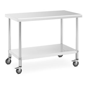 Table Inox sur roulettes (Table centrale)