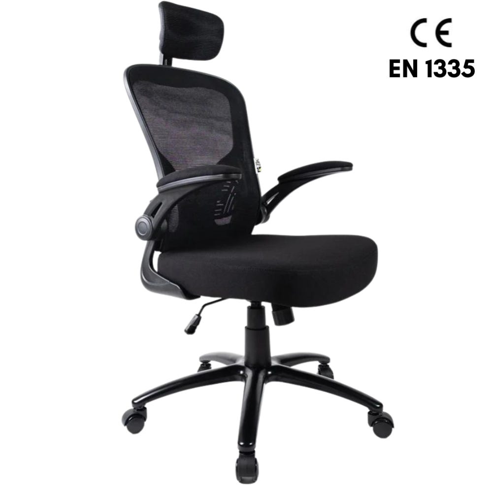 Sedia Ufficio EN 1335 Certificata Poltrona Ergonomica Girevole ...