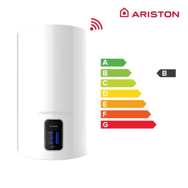 Termo eléctrico, Ariston, Lydos Wifi 80 litros, Vertical, Clase Energetica  B