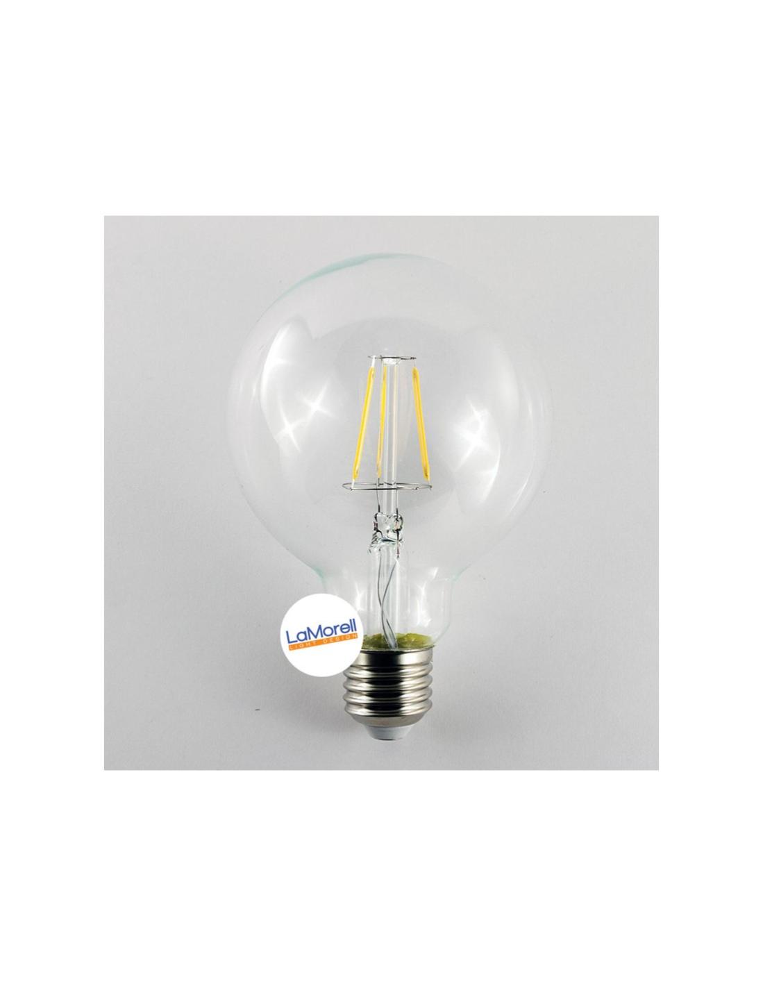 LAMORELL LIGHTDESIGN Ampoule Filament Led Globe G95 Filament Court 4W E27 2700K Leroy Merlin