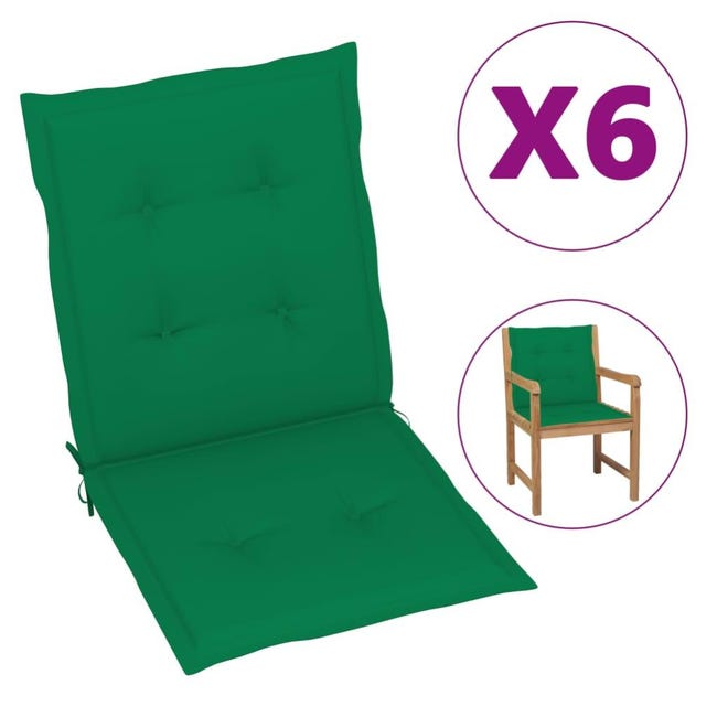 Wellsin Cuscini Per Sedie Da Pranzo Memory Foam 39,5x39,5 Cm, Verde Erba, 4 Pezzi Con Lacci E Antiscivolo