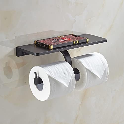 Porte-rouleau de papier WC mural adhésif ou à installer avec perceuse 20 x  6 x 8 cm chromé Tubina Koh-i-noor - Habitium®
