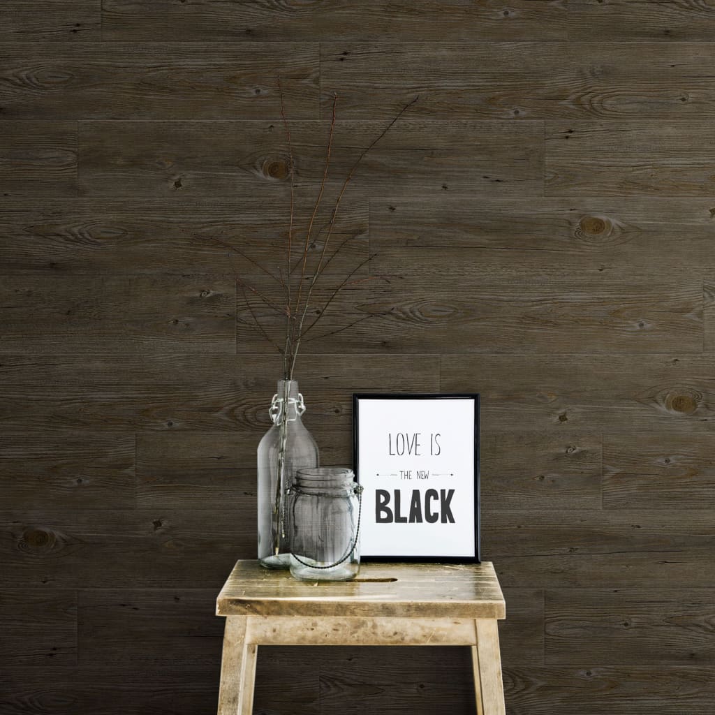 Grosfillex baldosa de pared gx wall+ 15 uds roble oscuro 15x90 cm