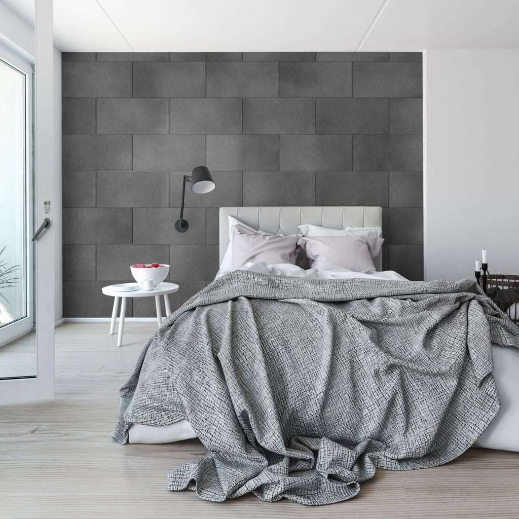 Grosfillex baldosa pared gx wall+ 11 uds piedra gris oscuro 30x60 cm