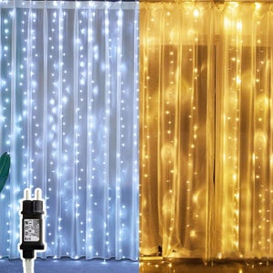 Rideau Lumineux étoile lumineuse, [Lot de 3] guirlande lumineuse fenêtre  noël à Piles avec Minuterie Télécommande, 40 LED 8 Modes décoration de noël  fenêtre pour Intérieur Extérieur Blanc Chaud en destockage et