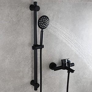 Robinet mitigeur pour baignoire avec support mural articulé, douchette et  tuyau flexible RB26