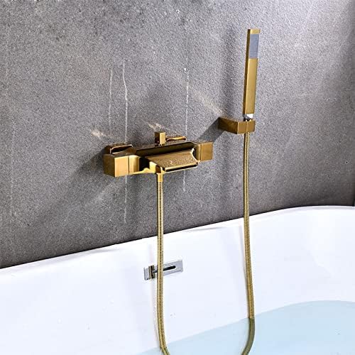Mitigeur de baignoire avec set de douche Modern doré