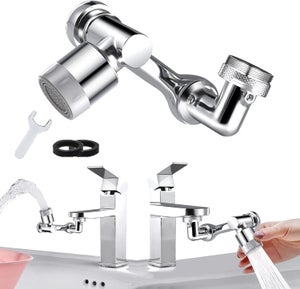 Embout de robinet pivotant, 1080 degrés rotatif pour robinets, mousseur de  robinet, régulateur de jet, rallonge