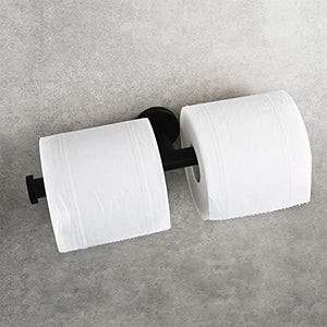 Relaxdays Porte-papier toilette sans perçage, inox brossé 430, distributeur  autocollant, montage mural, support, argenté