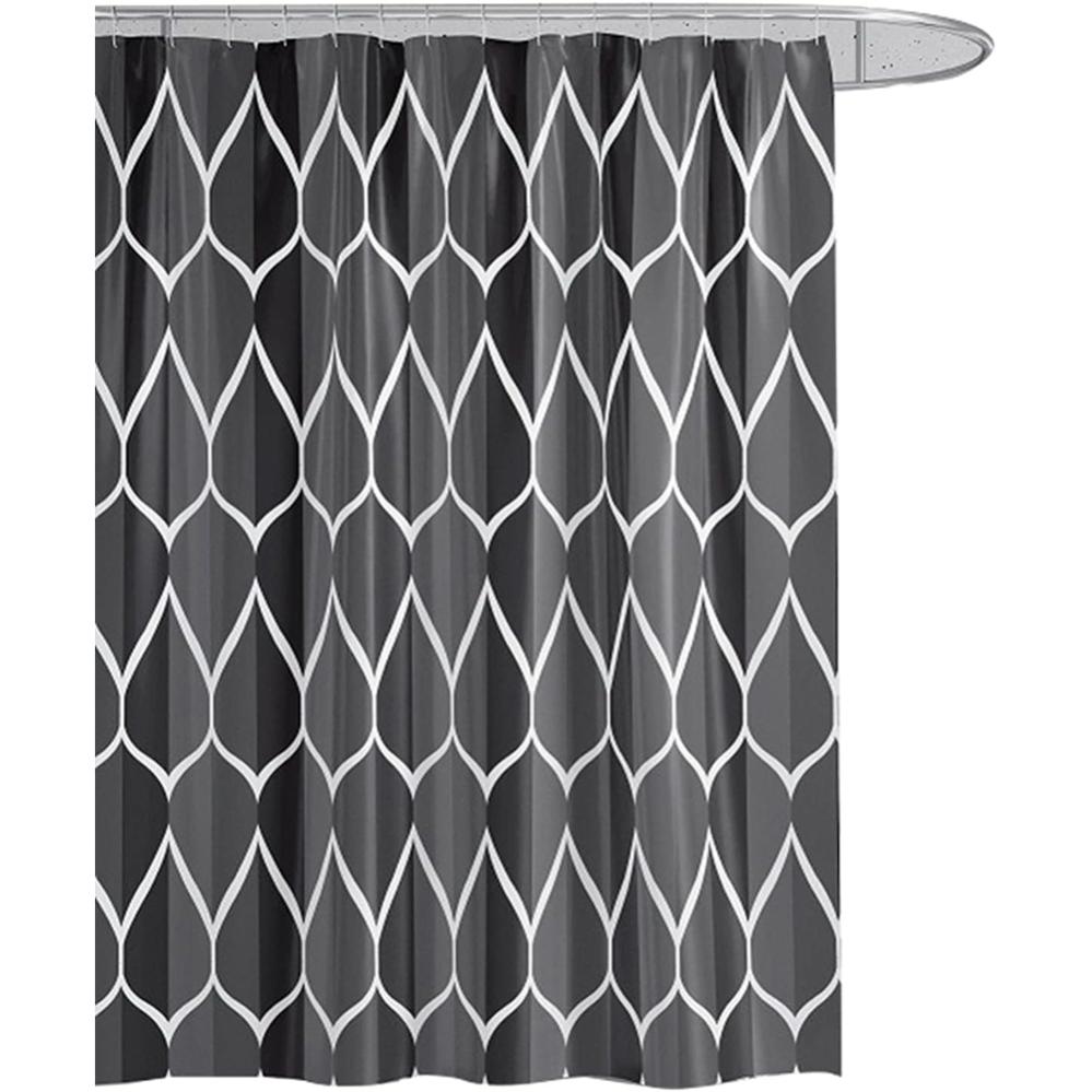 Rideau Douche Marbre Noir, Rideau De Douche Effet Gris Doré Rideau De