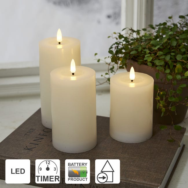 Bougies LED Star Trading avec fonction minuterie