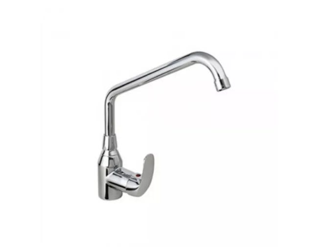 RUBINETTO MISCELATORE PARETE CUCINA CON LEVA CLINICA E CANNA GIREVOLE - Foto 9