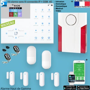 Kit alarme maison sans fil connecté 3 en 1 - sécurité domestique daaf -  lifebox smart