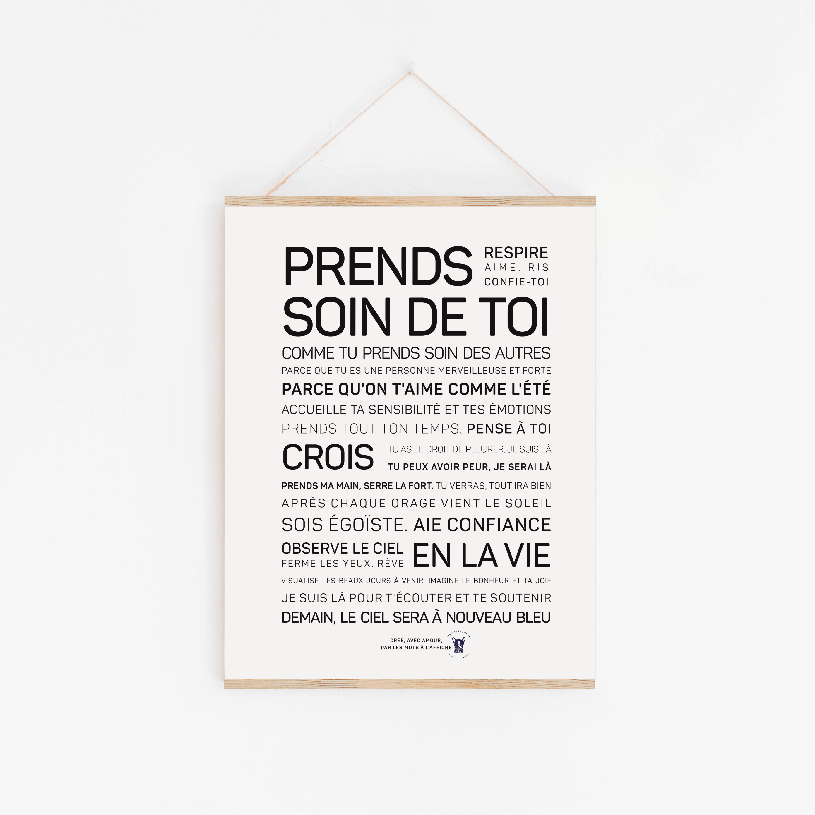 Affiche imprimée A4 "Prends soin de toi" (Poster) 21 x 29.7 cm Leroy Merlin