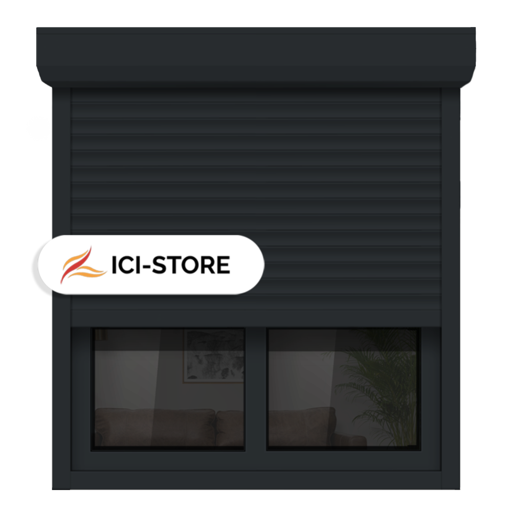 Volet Roulant Radio Ici Store Aluminium H160xL120 Anthracite 7016 ...
