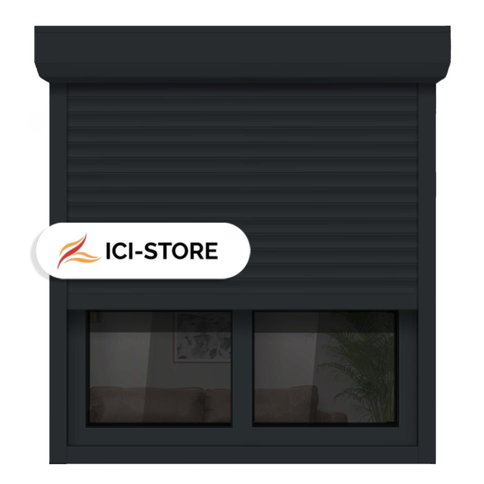 Volet Roulant Radio Ici Store Aluminium H160xL120 Anthracite 7016 ...