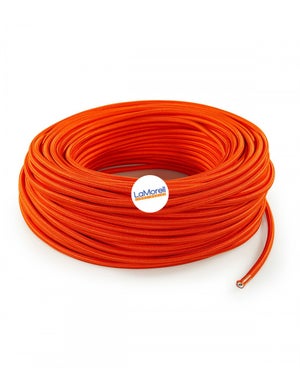 LA MORELL LIGHT DESIGN - CAVO ELETTRICO ROTONDO RIVESTITO IN TESSUTO  ARANCIO LM03 50MT 2x0.75