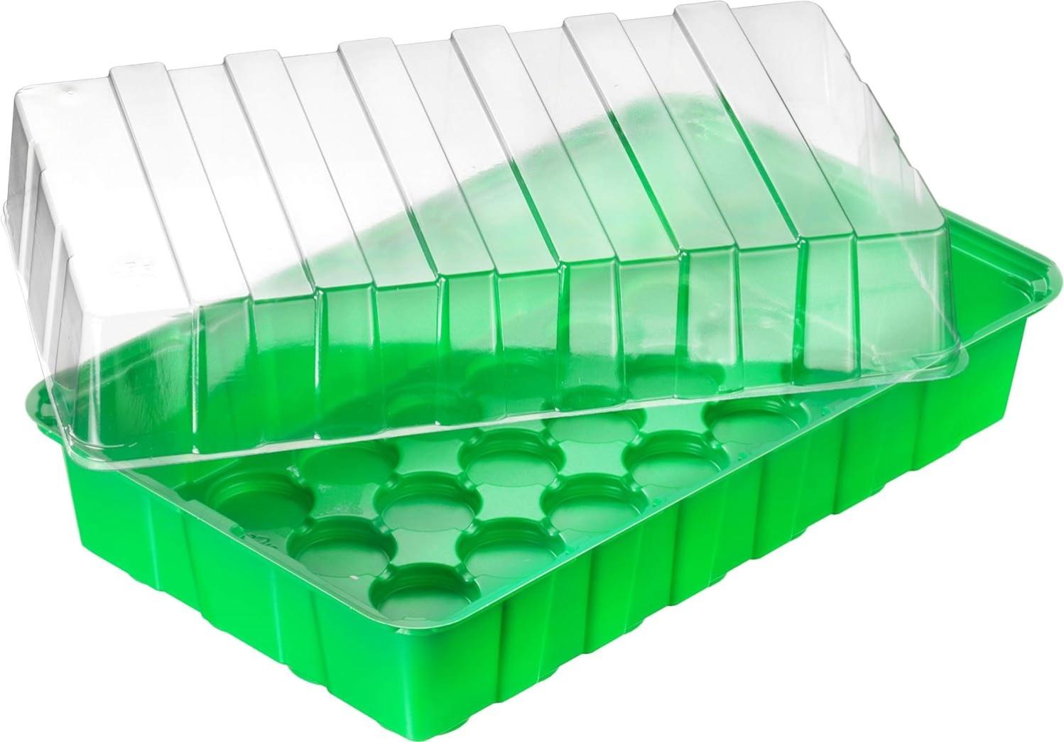 Serra Da Interni Mgc24 - Mini Serra Con Coperchio E Ventilazione, Arancione - Per Piante, Erbe E Ortaggi