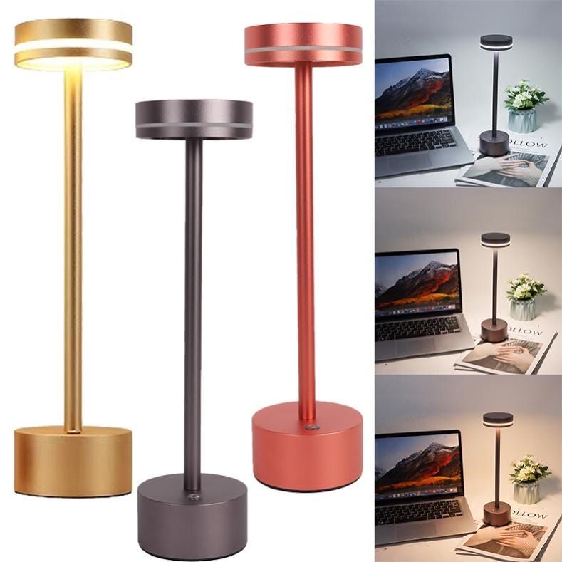 Lampe De Table Rechargeable Portable RGB 8 Couleurs - Lanterne Sans Fil Étanchéité IP44 Pour Intérieur Extérieur