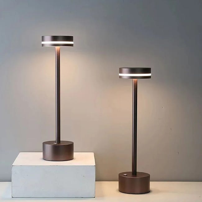 Acheter Lampe de table sans fil LED rechargeable par USB Lampe de bureau  avec commande tactile à intensité variable 3 couleurs de lumière