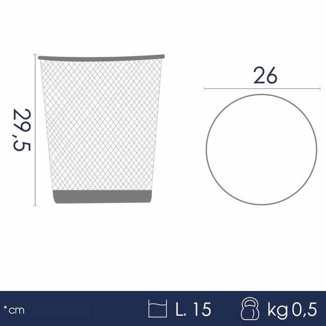 Cestini Rete Metallica Detectalia - Confezione Da 12, Argento, 13 Litri - Foto 10