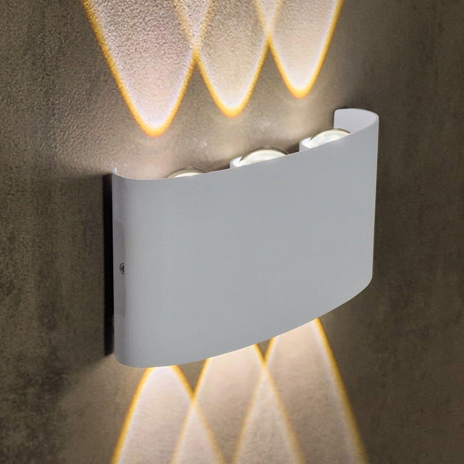 Maka Applique LED Parete Interno/Esterno 16W 1600 Lumen IP65 - Luce Naturale 4000K, Alluminio Nero, Vetro Infrangibile - Per Giardino, Bagno, Ingresso, Soggiorno