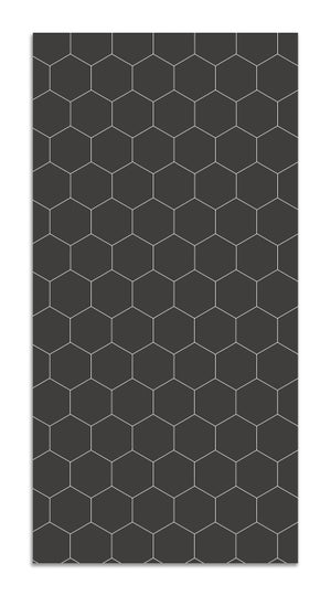 Tapis de Cuisine antidérapant en Vinyle Hexagones Gris 120x50 cm