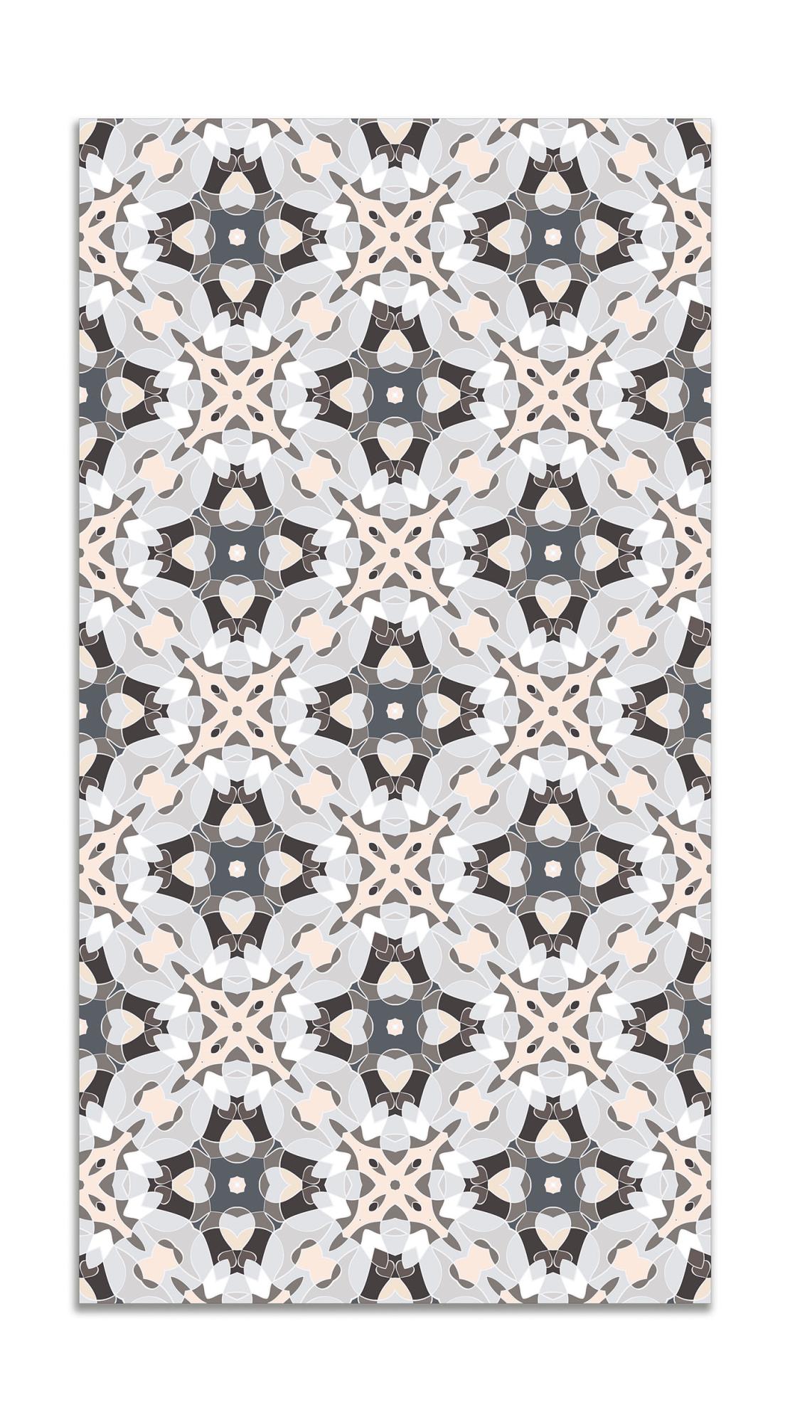 Panorama alfombra vinílica baldosa modelo oriental gris 80x300 cm - alfombra cocina vinilo - alfombra salón antideslizante