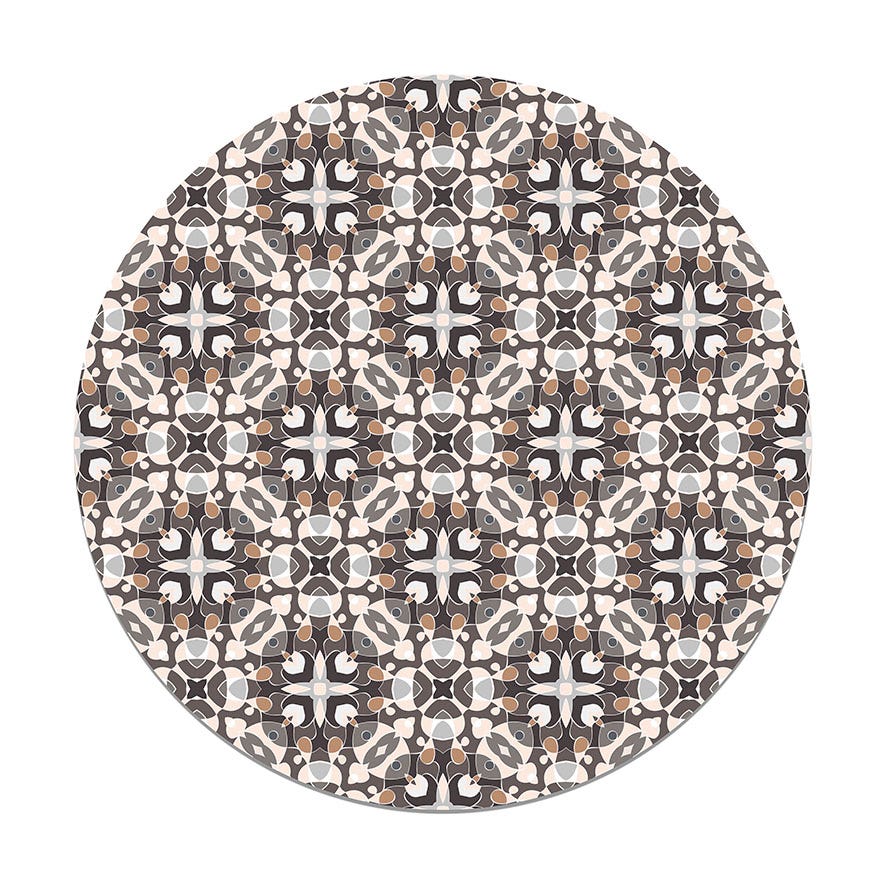Panorama Alfombra Vinílica Hidráulico Oriental Mosaico Gris 200x200 cm - Alfombra  Cocina Vinilo - Alfombra Salón Antideslizante