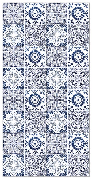 Panorama Alfombra Vinílica Hidráulica Sevilla Azul 160x230 cm - Alfombra  Cocina Vinilo - Alfombra Salón Antideslizante e Ignífuga