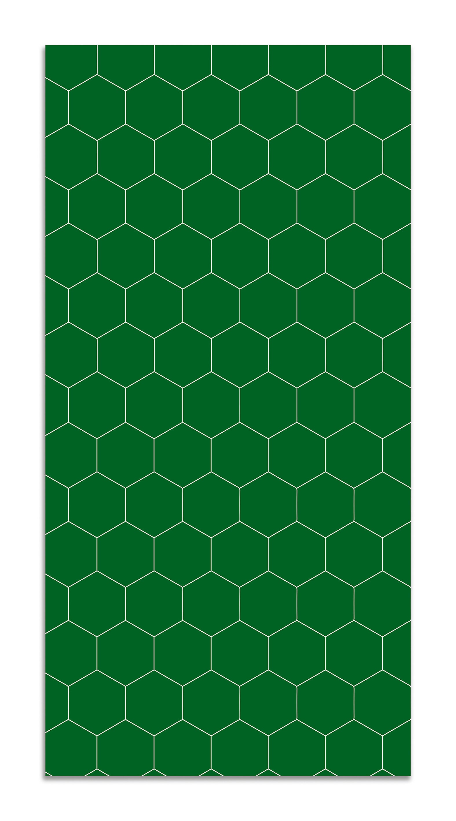 Alfombra Vinílica Mosaico Hexágonos Verde