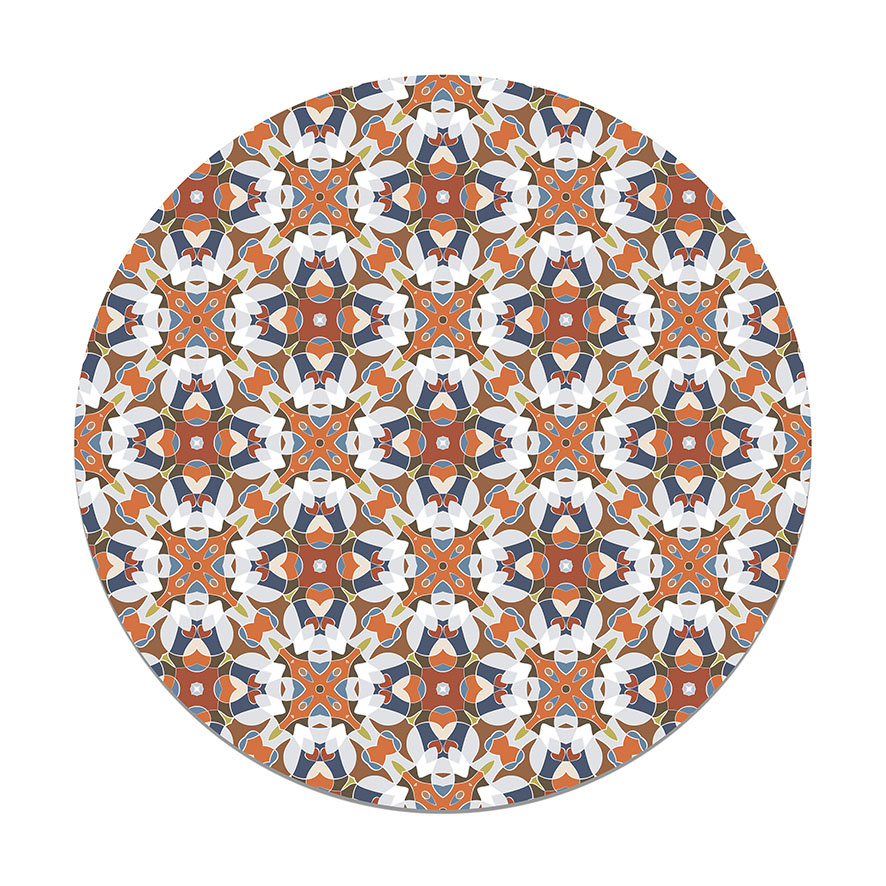 Panorama alfombra vinílica redonda baldosa modelo oriental original 190x190 cm - alfombra cocina vinilo - alfombra salón antideslizante