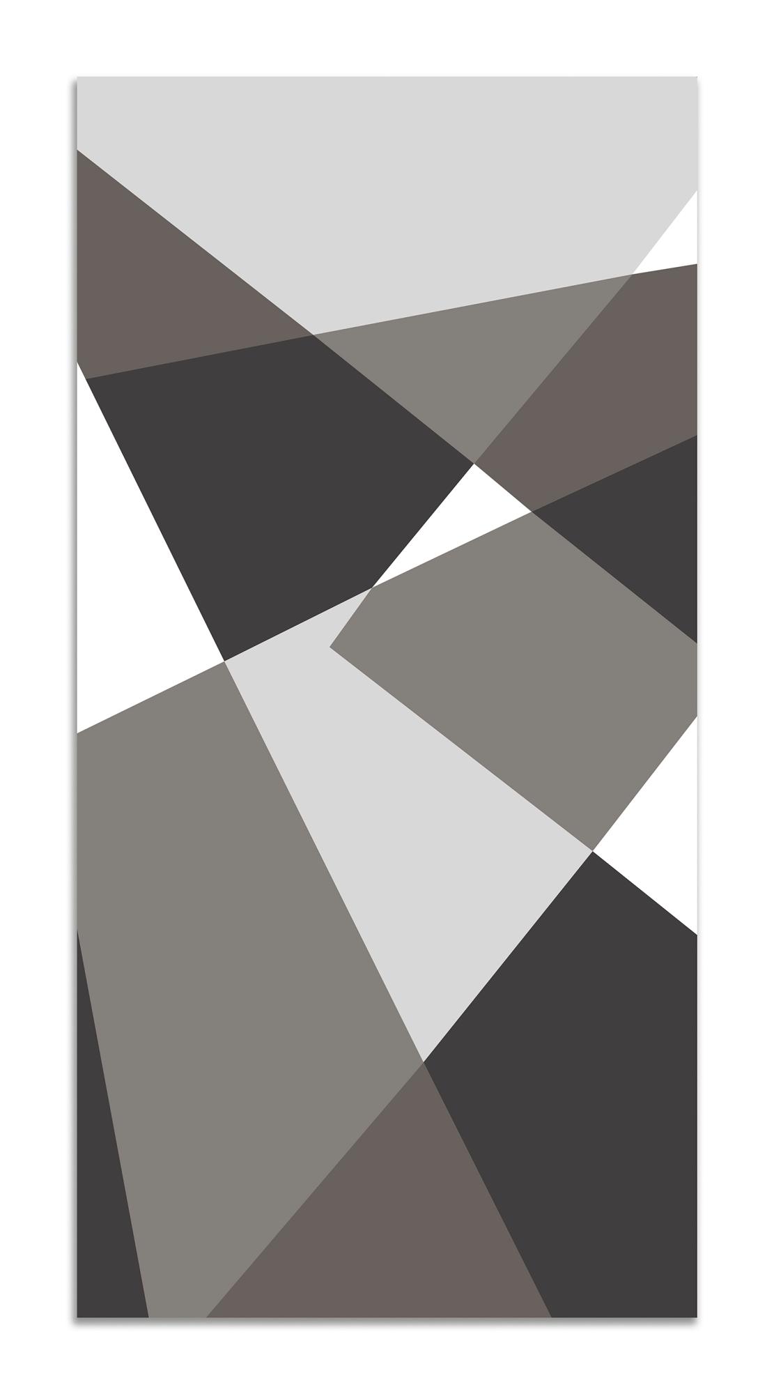 Panorama alfombra vinílica geometría abstracta gris 80x150 cm - alfombra cocina vinilo - alfombra salón antideslizante e ignífuga