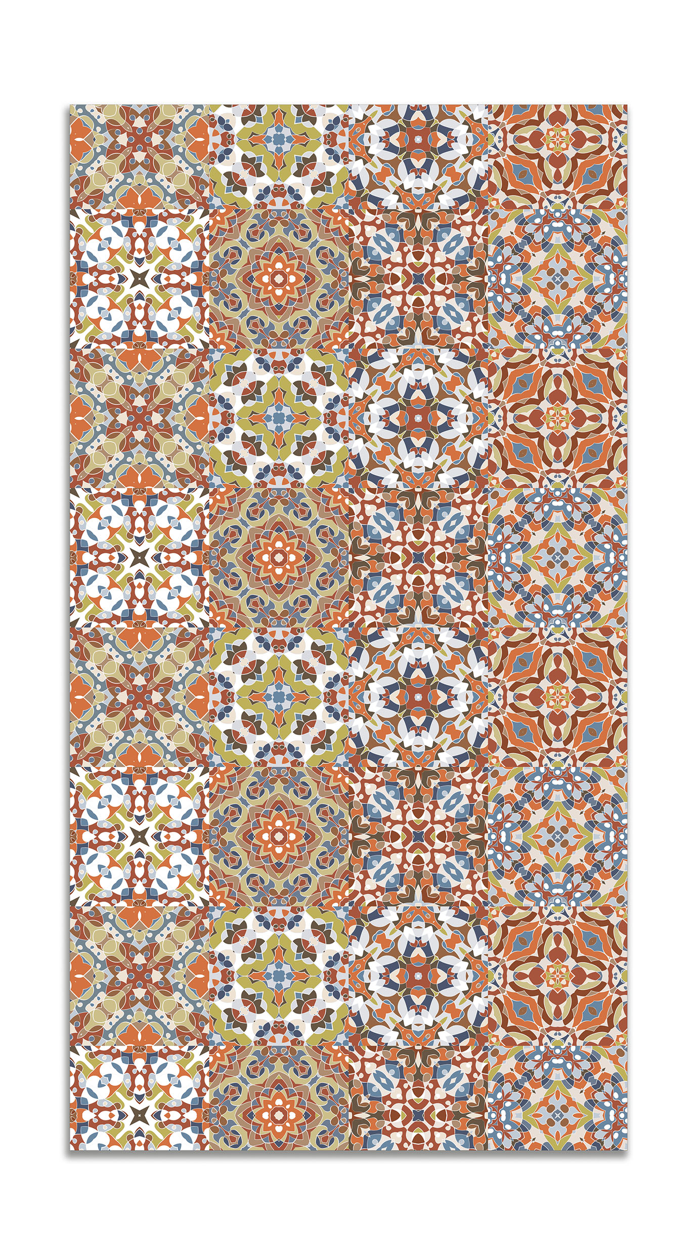 Panorama alfombra vinílica baldosa hidráulico oriental original 160x230 cm - alfombra cocina vinilo - alfombra salón antideslizante