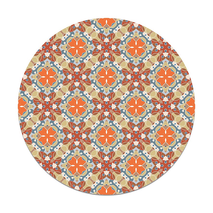 Panorama Alfombra Vinílica Hidráulico Oriental Mosaico Gris 200x200 cm - Alfombra  Cocina Vinilo - Alfombra Salón Antideslizante