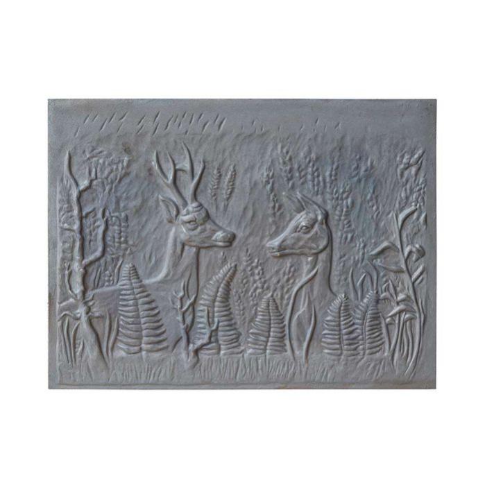 Lastra in ghisa per camino decoro TAVERNA CM. 80 × 60 H SP. 1