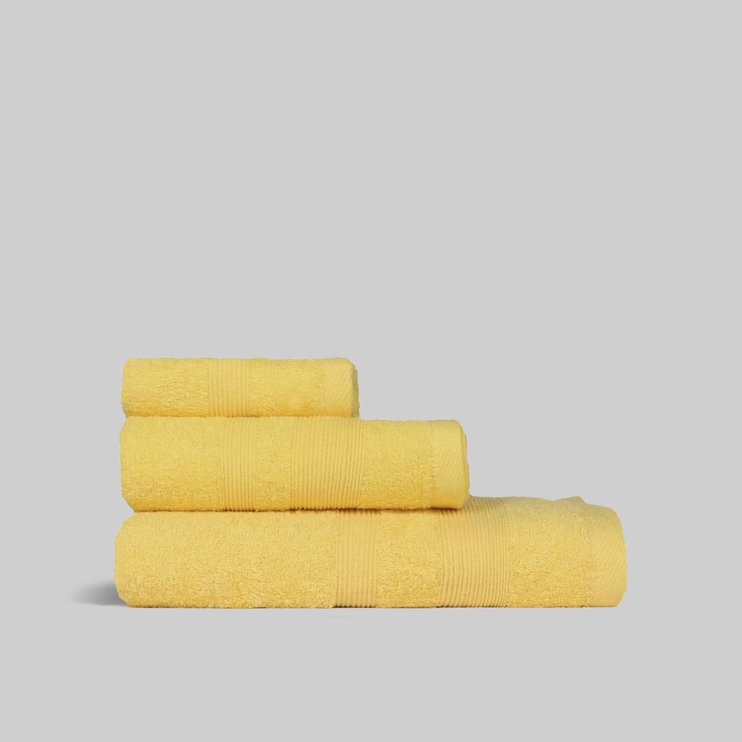 Toalla lisa amarillo  Comprar toallas online