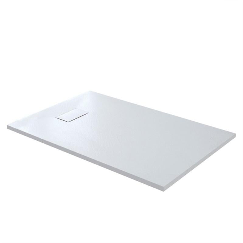 Piatto Doccia In Marmoresina ARDESIA. Tutto In Un Unico Solido Pezzo Effetto Pietra Cioccolato 75x190 Ral 8017 85277366