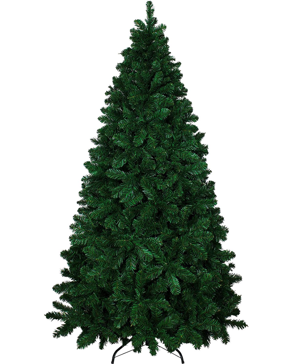 HENGMEI Albero di Natale artificiale in PVC, con illuminazione