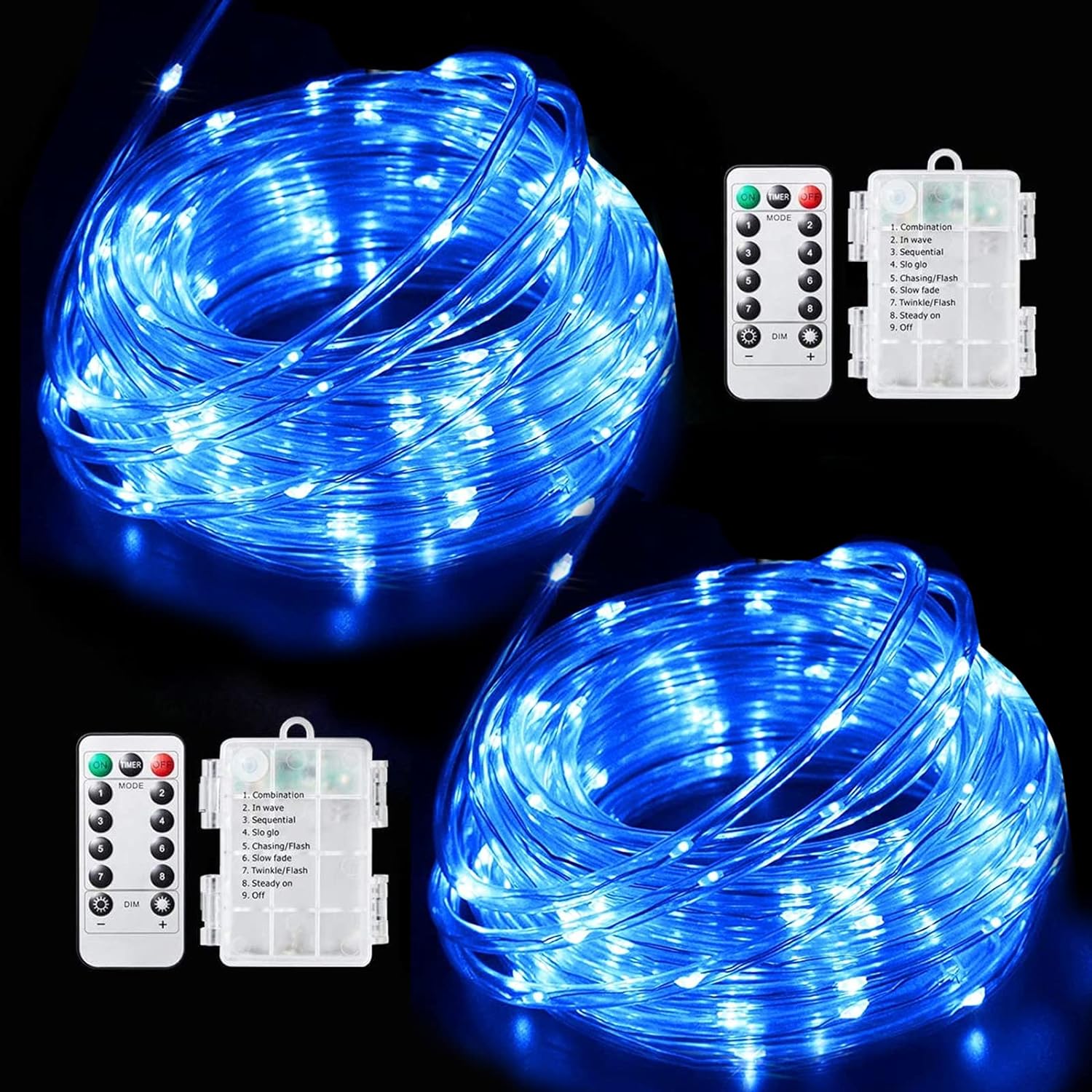 2 Guirnaldas de Luces Azules, Tira de Luces LED de 5M 50 con