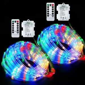 Ruban LED multicolore à piles 1M - Guirlande et décoration