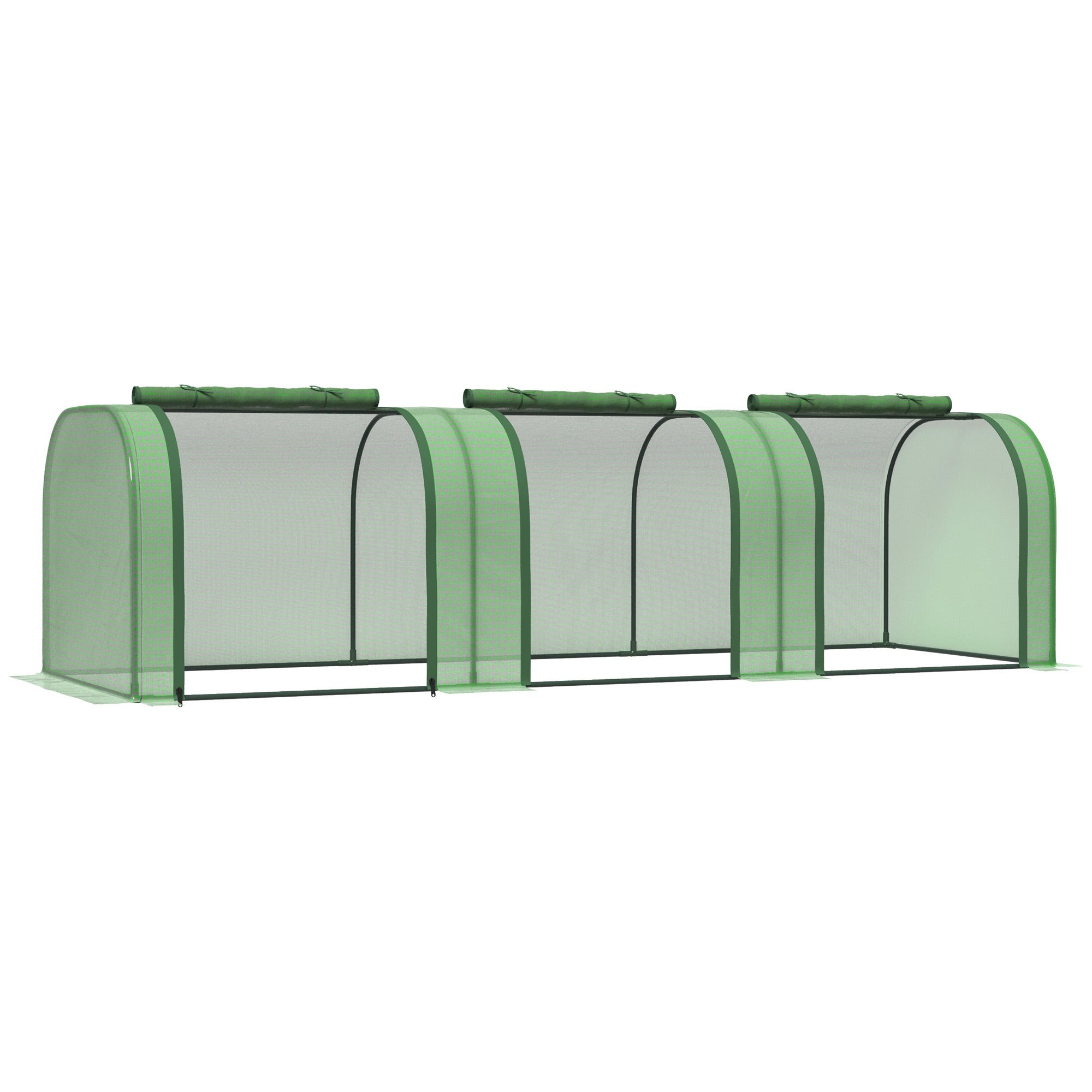 Mini invernadero Outsunny verde 180x90x90 cm cubierta pe acero_845-204GN