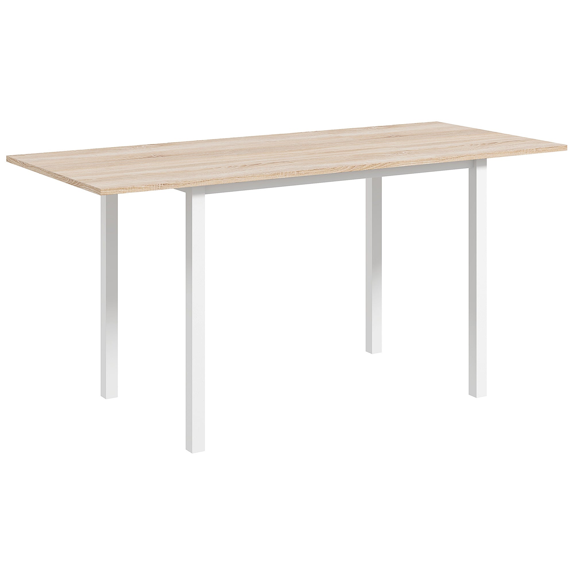 Mesa de comedor extensible 4-6 personas HOMCOM 120-160x80x76 cm marrón