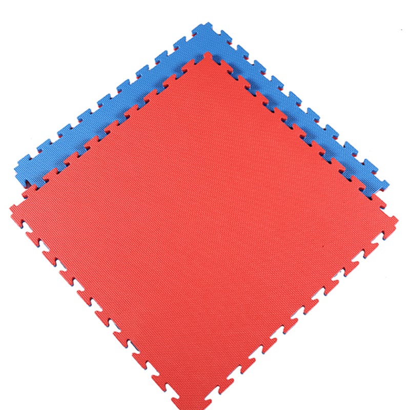 Tatami Puzzle EVA Pack 20. Judo/Artes marciales/Gimnasio/Bicolor  Reversible/Antideslizante/ 1 x 1 x 40mm (Rojo-Azul)
