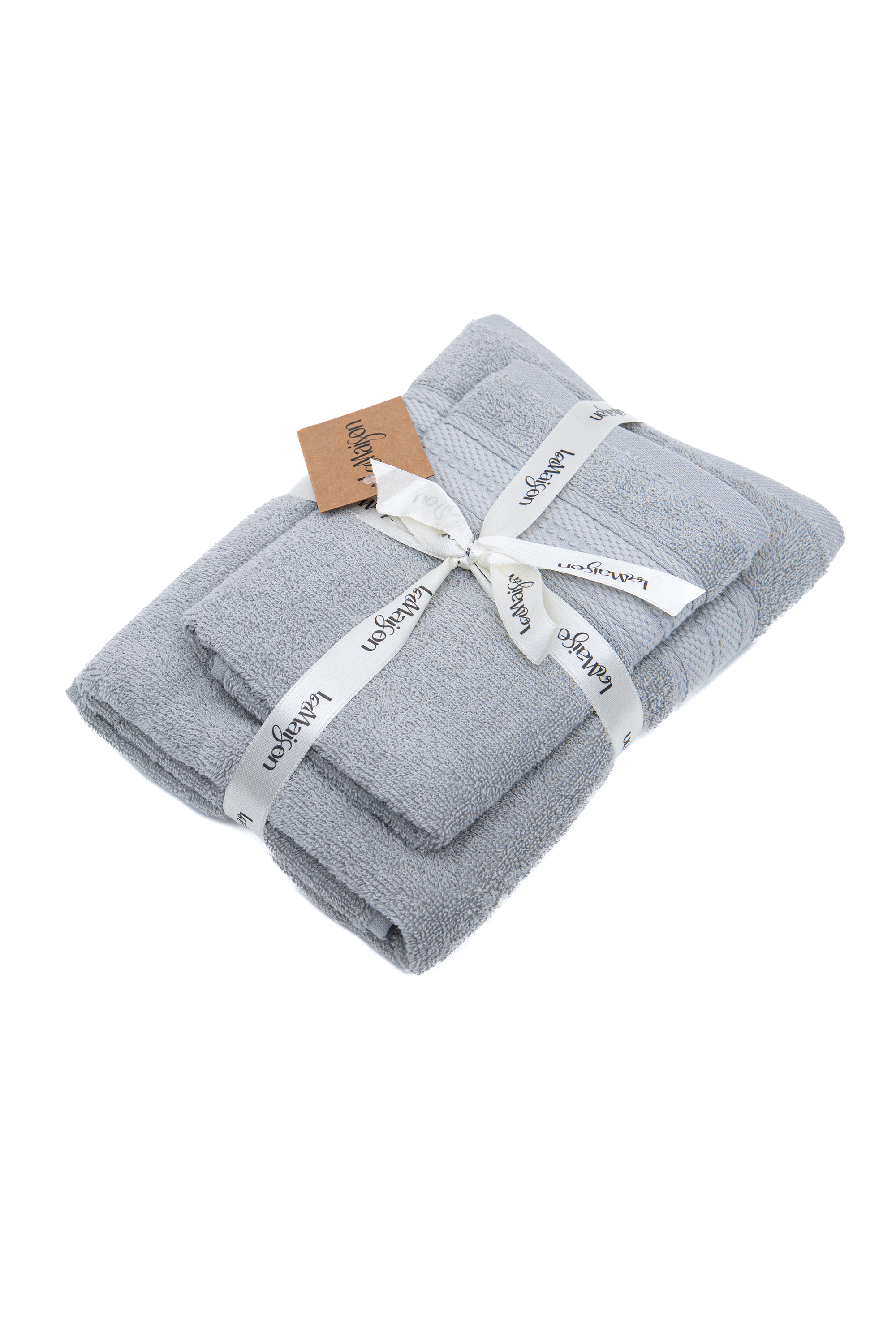 Set Asciugamano E Ospite Fiocco - Spugna Cotone Con Balza Nido D'Ape - Foto 8