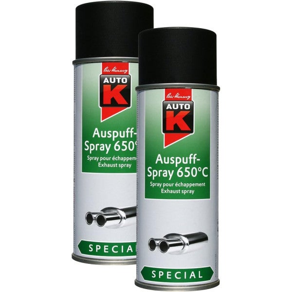 Bombe de peinture et vernis pour pot d'échappement - 400ML - noir - neuve -  Équipement moto