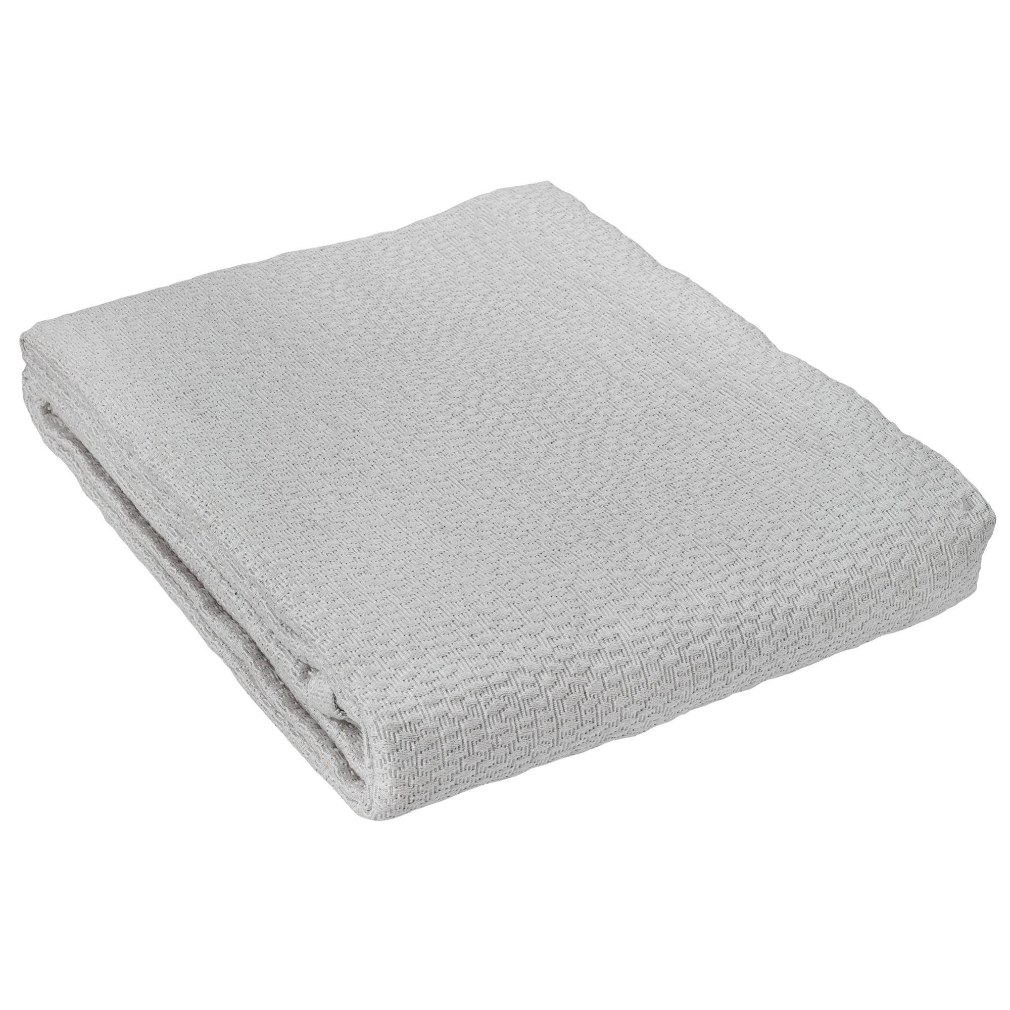 Jeté De Lit Atmosphera Coton - Ivoire 230x250cm - Réversible Et Léger